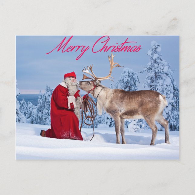 Frohe Weihnachts-Postkarte Feiertagspostkarte (Vorderseite)