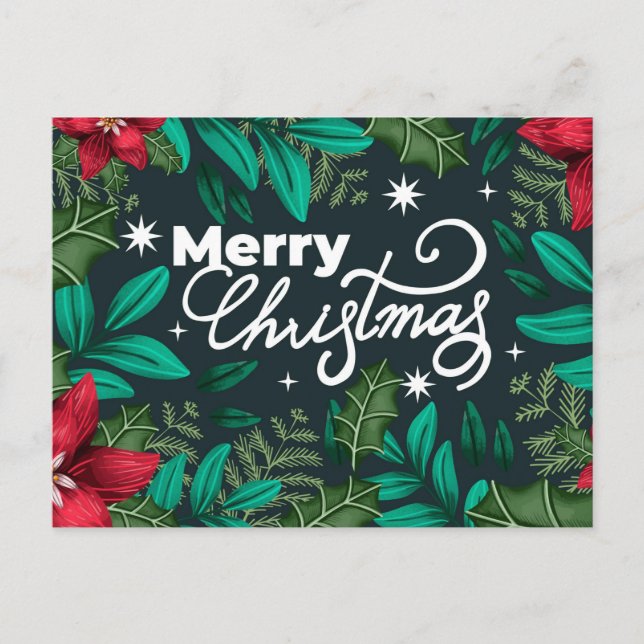 Frohe Weihnachts-Postkarte Postkarte (Vorderseite)