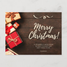 Frohe Weihnachts-Postkarte