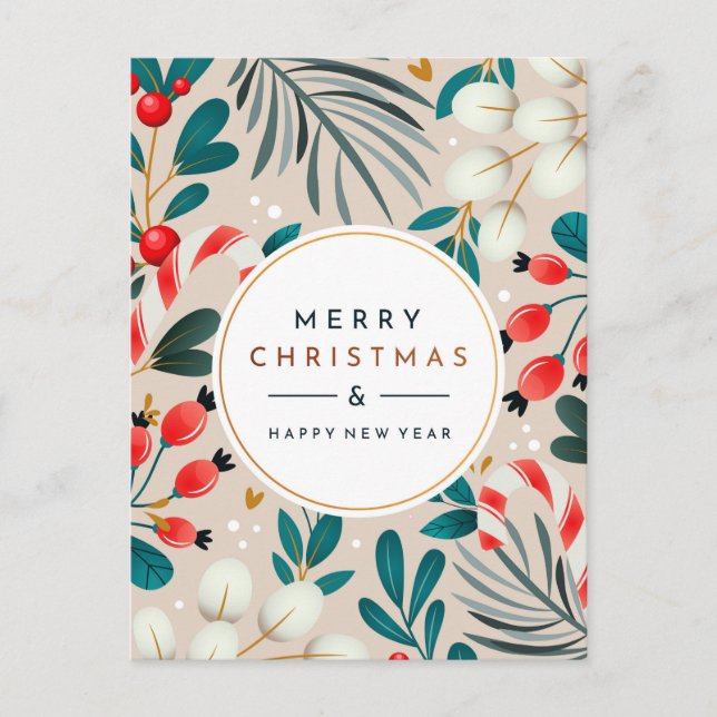 Frohe Weihnachts-Postkarte Postkarte (Vorderseite)