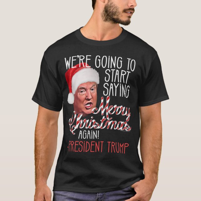 Frohe Weihnachts-Präsident Donald Trump T-Shirt (Vorderseite)