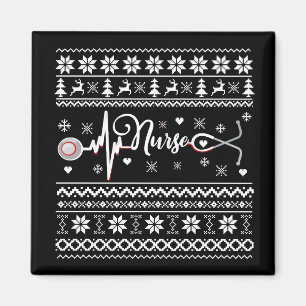 Frohe Weihnachts-Pullover-Herzschlag Magnet