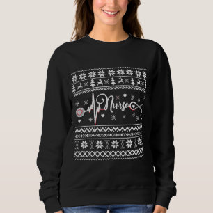Frohe Weihnachts-Pullover-Herzschlag Sweatshirt
