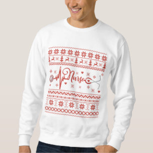 Frohe Weihnachts-Pullover-Krankenschwester Herzsch Sweatshirt
