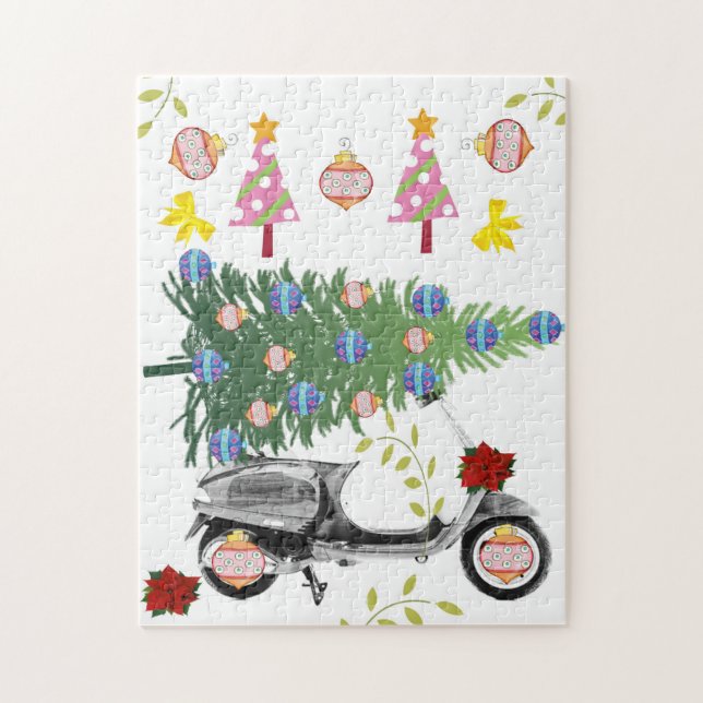 Frohe Weihnachts-Puzzle Weihnachten Retro Puzzle (Vertikal)