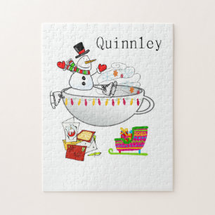 Frohe Weihnachts-Puzzle Weihnachten Snowman Puzzle