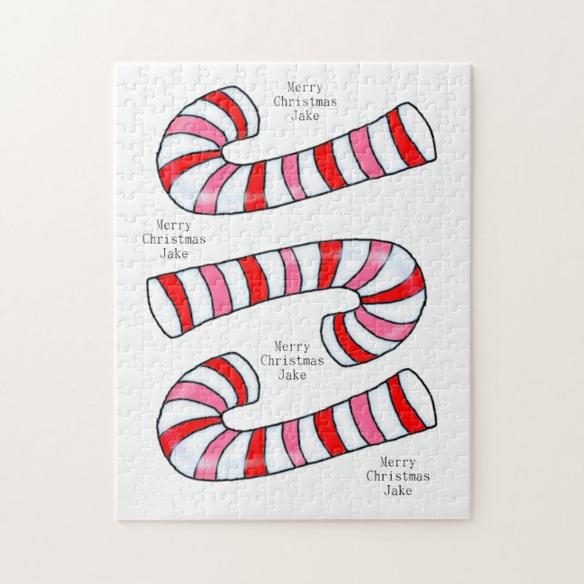Frohe Weihnachts-Puzzle Weihnachts Candy Cane Puzzle (Vertikal)