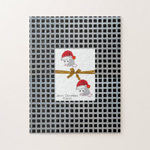 Frohe Weihnachts-Puzzle Weihnachts-Opossum Puzzle