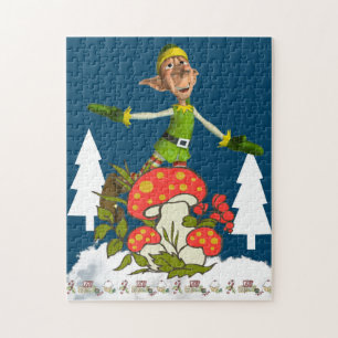 Frohe Weihnachts-Puzzle Weihnachtself, ABC'S Puzzle