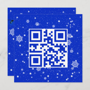 Frohe Weihnachts QR-Code für Schneeflocken Feiertagskarte