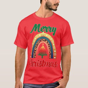 Frohe Weihnachts Rainbow Funny Women Profession Lo T-Shirt