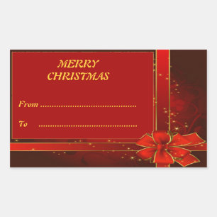 Frohe Weihnachts-Rectangle-Sticker Rechteckiger Aufkleber