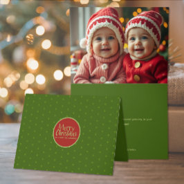 Frohe Weihnachts Red Add Foto geflochtene Weihnach Feiertagskarte