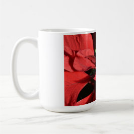 Frohe Weihnachts Red Curly Poinsettia Kaffeetasse