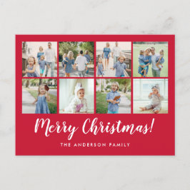 Frohe Weihnachts Red Foto Collage Urlaub Feiertagspostkarte
