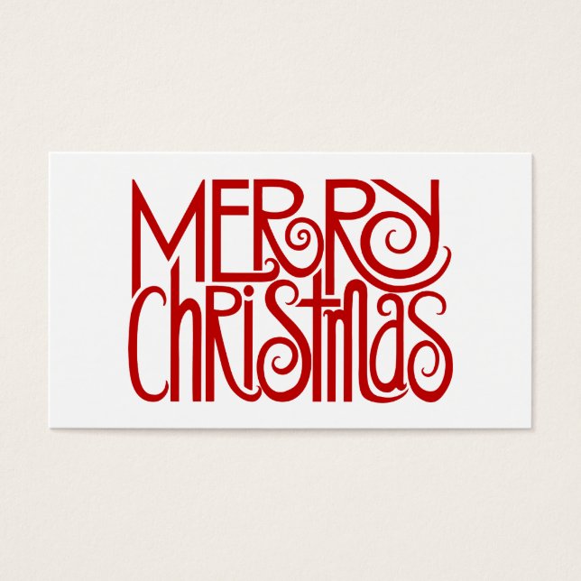 Frohe Weihnachts-Red-Gift-Tag (Vorderseite)