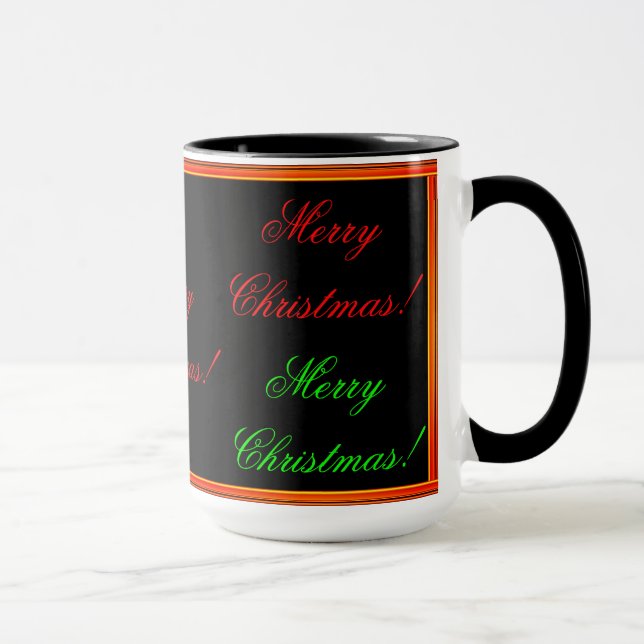 Frohe Weihnachts Red Gold Tasse (Rechts)