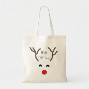 Frohe Weihnachts Red Nose Reindeer Tragetasche