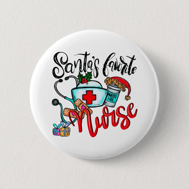 Frohe Weihnachts Reindeer Button (Vorderseite)