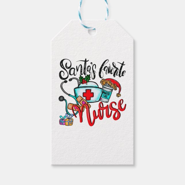 Frohe Weihnachts Reindeer Geschenkanhänger (Vorderseite)