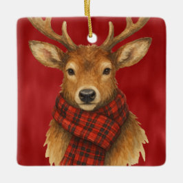 Frohe Weihnachts Reindeer Keramikornament