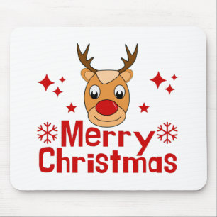 Frohe Weihnachts Reindeer Mousepad