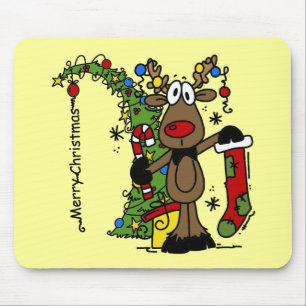 Frohe Weihnachts Reindeer Mousepad