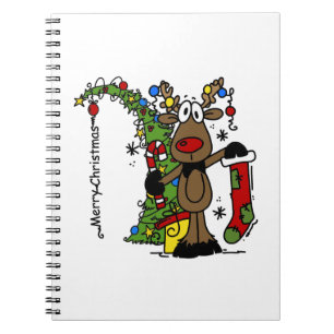 Frohe Weihnachts Reindeer Notizblock