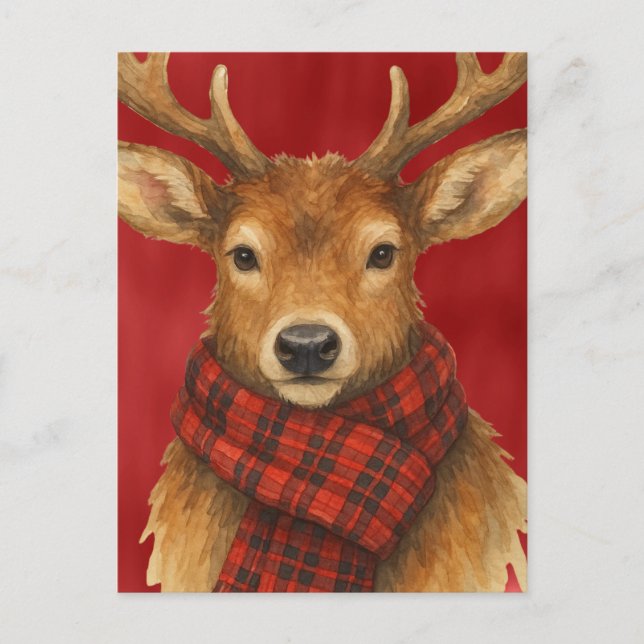 Frohe Weihnachts Reindeer Postkarte (Vorderseite)