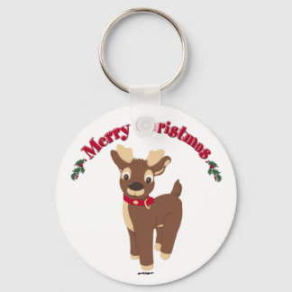 Frohe Weihnachts Reindeer Schlüsselanhänger