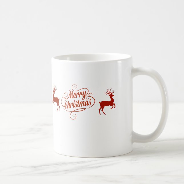 Frohe Weihnachts Reindeer Tasse (Rechts)