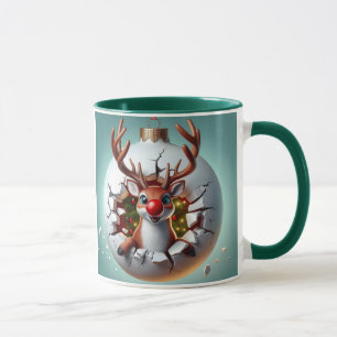 Frohe Weihnachts Reindeer Tasse