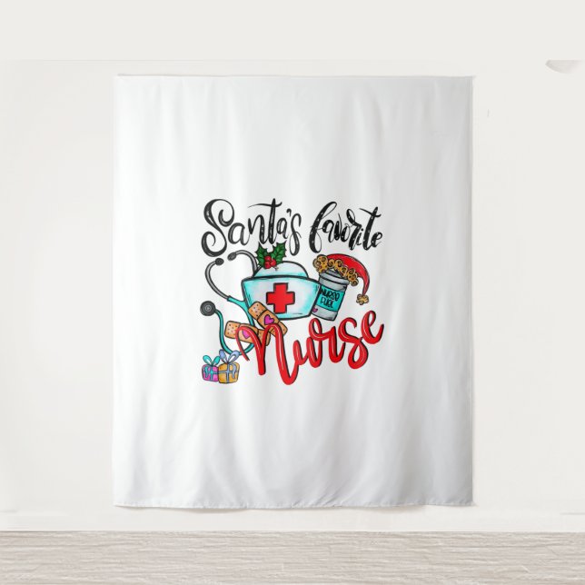 Frohe Weihnachts Reindeer Wandteppich (Vorderseite)