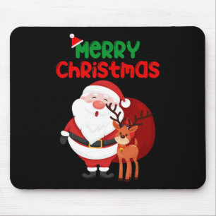 Frohe Weihnachts Reindeer Xmas Familie 2024 Männer Mousepad