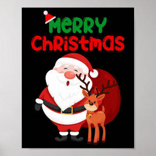 Frohe Weihnachts Reindeer Xmas Familie 2024 Männer Poster