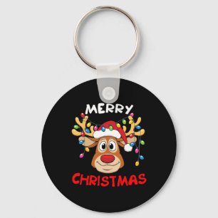 Frohe Weihnachts Reindeer Xmas Familie Männer Frau Schlüsselanhänger