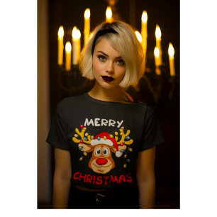 Frohe Weihnachts Reindeer Xmas Familie Männer Frau T-Shirt