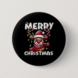 Frohe Weihnachts Rentier Xmas Familie Männer Fraue Button