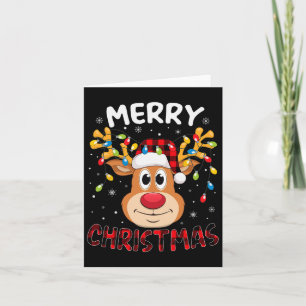 Frohe Weihnachts Rentier Xmas Familie Männer Fraue Karte