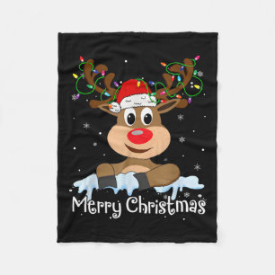Frohe Weihnachts Rentier Xmas Familie Matching Men Fleecedecke