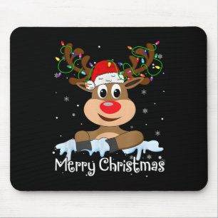 Frohe Weihnachts Rentier Xmas Familie Matching Men Mousepad