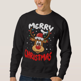 Frohe Weihnachts-Rentierfrauen Männer Funny Famili Sweatshirt