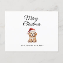 Frohe Weihnachts Retrieve Welpenurlaub Postkarte