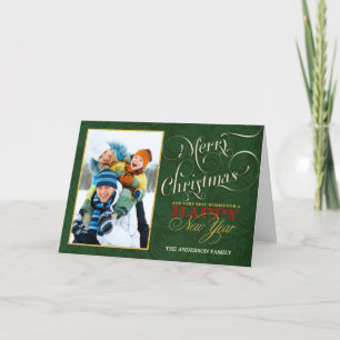 Frohe Weihnachts Retro Foto Grußkarte Feiertagskarte