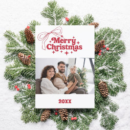 Frohe Weihnachts-Retro-Fotokarte Feiertagskarte