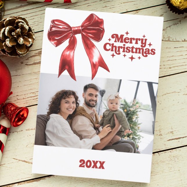 Frohe Weihnachts-Retro-Fotokarte Feiertagskarte (Von Creator hochgeladen)