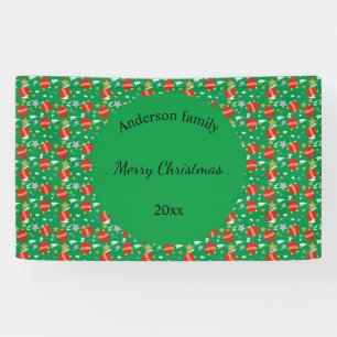 Frohe Weihnachts Retro-Name und Datum Ort Banner