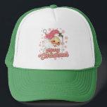 Frohe Weihnachts Retro Typografie Santa Pink Hat Truckerkappe<br><div class="desc">Frohe Weihnachten rosa Retro-Typografie mit einem santa-Claus mit einem rosa Hut.</div>