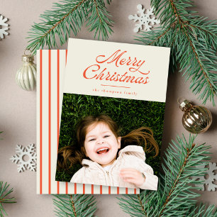 Frohe Weihnachts Retro Vintag Holiday Foto Card Feiertagskarte