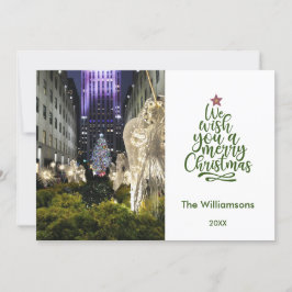 Frohe Weihnachts-Rockefeller-Tree und Foto Karte